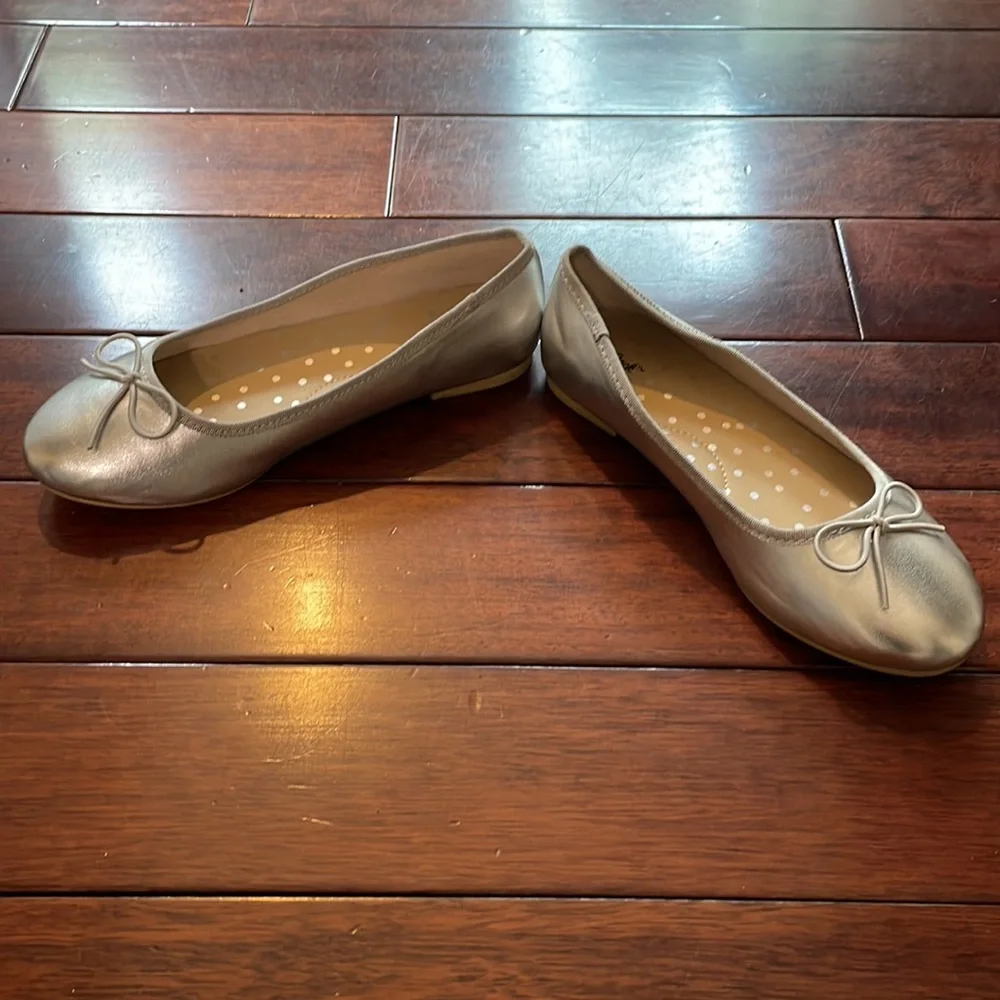 EUC Silver Ballerina Flats